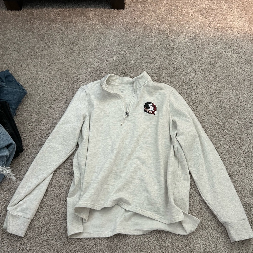 Fanatics Gray Quarter-Zip Sweatshirt